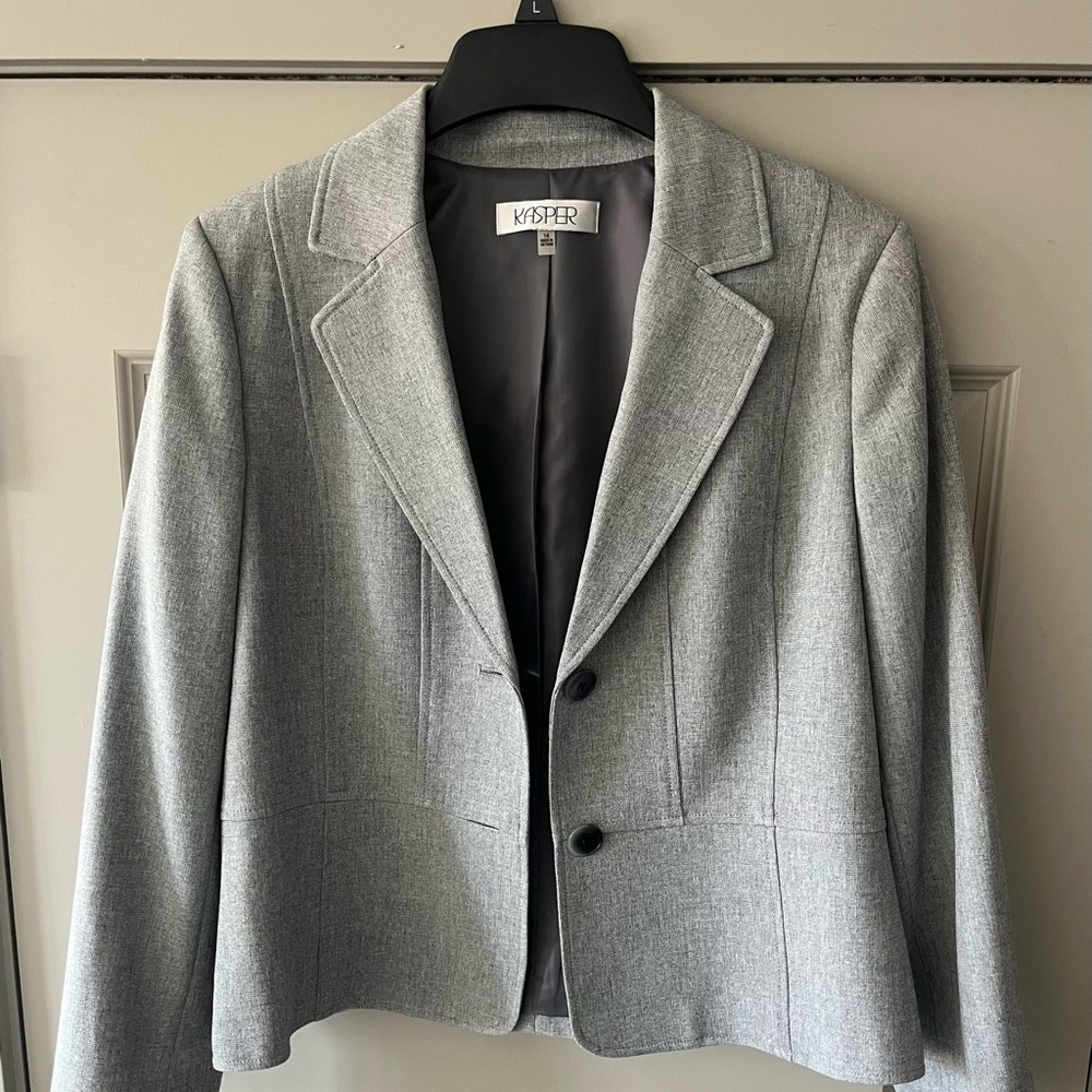 Kasper Gray Women's Blazer - Size 14